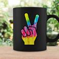 Finger Peace Sign Tie Dye 60S 70S Funny Hippie Costume Coffee Mug Gifts ideas