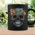 Floral Mexican Skull Day Of The Dead Dia De Muertos Women Coffee Mug Gifts ideas