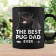 Funny Best Pug Dad Ever Black Pug Owner Fathers Day Coffee Mug Gifts ideas