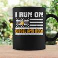 Funny Diesel Motorsport Motorcycle I Run On Diesel And Beer Gift For Mens Coffee Mug Gifts ideas