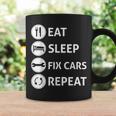 Funny Eat Sleep Fix Cars Repeat Auto Mechanic Gift Coffee Mug Gifts ideas