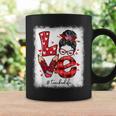 Funny Love Messy Bun Teacher Life Valentines Day Matching V2 Coffee Mug Gifts ideas