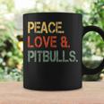 Funny Peace Love Pitbulls Pittie Mom Gifts Pibbles Dad Coffee Mug Gifts ideas