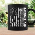 Funny Proud Baseball Dad American Flag Sports Fathers Day  Coffee Mug Gifts ideas