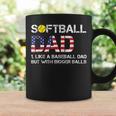 Funny Softball Dad Baseball Bigger Balls Usa Flag Gift For Mens Coffee Mug Gifts ideas