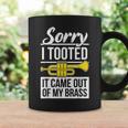 Funny Trumpet Player Brass Band Trumpeter Sorry I Tooted Coffee Mug Gifts ideas