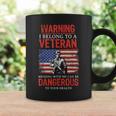 Funny Veteran Wife I Belong To A Veteran Dangerous Warning Coffee Mug Gifts ideas