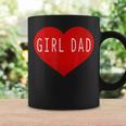 Girl Dad Heart Fathers Day Vintage Retro Coffee Mug Gifts ideas