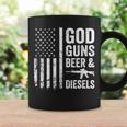 God Guns Beer & Diesels Diesel Truck Mechanic Usa Flag Coffee Mug Gifts ideas