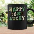 Groovy Happy Go Lucky St Patricks Day Men Women Kids Coffee Mug Gifts ideas