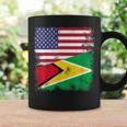 Half Guyanese Flag | Vintage Guyana Usa Gift Coffee Mug Gifts ideas