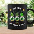Happy St Patricks Day Funny Three Gnomes Holding Shamrock Coffee Mug Gifts ideas