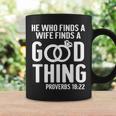 He Who Finds A Wife Finds A Good Thing Couple Matching Coffee Mug Gifts ideas