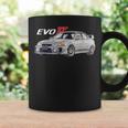 Herren Schwarz Tassen mit Evo 7 Auto-Print, Motorsport Design Geschenkideen