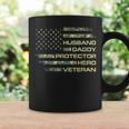 Husband Daddy Protector Hero Veteran Usa Flag Camouflage Dad Gift For Mens Coffee Mug Gifts ideas
