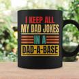I Keep All My Dad Jokes In A Dad-A-Base Father Dad Vintage Coffee Mug Gifts ideas