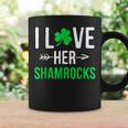 I Love Her Shamrocks St Patricks Day Couples Coffee Mug Gifts ideas
