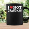 I Love Hot Grandmas Funny 80S Vintage Minimalist Heart Coffee Mug Gifts ideas