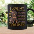 I Love My Red Doberman Dobie Mom Dad Gifts Youth Kid Lovers Coffee Mug Gifts ideas