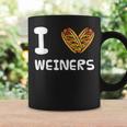 I Love Weiners Hotdogs Frankfurter Wiener Frank Sausage Bun Coffee Mug Gifts ideas