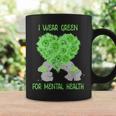 I Wear Green For Mental Health Awareness Elephant Sunflower Coffee Mug Gifts ideas