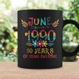 June 1990 Floral Birthday 30 Years Of Being Awesome Coffee Mug Gifts ideas