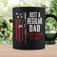 Just A Regular Dad Raising Wolves Not Sheep - Guns - On Back Coffee Mug Gifts ideas