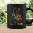 Lets Rock Rock N Roll Guitar Retro Graphic For Men Women Coffee Mug Gifts ideas