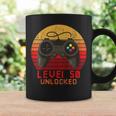 Level 50 Unlocked FunnyShirt Video Gamer 50Th Birthday Coffee Mug Gifts ideas