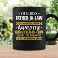 Lucky Fatherinlaw Of Awesome Daughterinlaw Gift For Mens Coffee Mug Gifts ideas