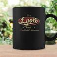 Lyon Name Lyon Family Name Crest Coffee Mug Gifts ideas