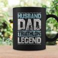 Marathon Husband Dad Triathlon Legend Triathlon Mens Coffee Mug Gifts ideas