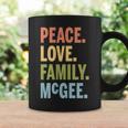 Mcgee Last Name Peace Love Family Matching Coffee Mug Gifts ideas