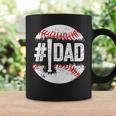 Mens 1 Dad Baseball Number One Daddy Son Gifts Fathers Day Coffee Mug Gifts ideas
