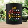 Mens Black Father Black Leader Black King Juneteenth Lion Dad Coffee Mug Gifts ideas