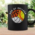 Mens Dad Of Ballers Funny Softball Volleyball Basketball Dad Coffee Mug Gifts ideas