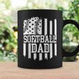 Mens Daddy Fathers Day Proud Softball Dad American Flag Ball Dad Coffee Mug Gifts ideas