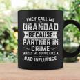 Mens Fathers Day They Call Me Grandad Because Partner In Crime Coffee Mug Gifts ideas