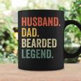 Mens Funny Bearded Husband Dad Beard Legend Vintage Coffee Mug Gifts ideas