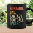 Mens Husband Dad Fantasy Football Legend Funny Father Vintage Coffee Mug Gifts ideas