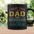 Mens I Have Two Titles Dad And Grandad Funny Fathers Day Retro Coffee Mug Gifts ideas