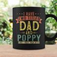 Mens I Have Two Titles Dad And Poppy Vintage Fathers Grandpa Coffee Mug Gifts ideas