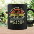 Mens I Have Two Titles Dad Host Dad Retro Vintage Humor Family Coffee Mug Gifts ideas