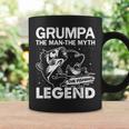 Mens Mens Grumpa Man Myth Fishing Legend Funny Fathers Day Gift Coffee Mug Gifts ideas