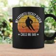 Mens My Favorite Hockey Player Calls Me Dad Retro Vintage Gift Coffee Mug Gifts ideas