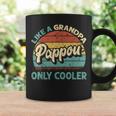 Mens Pappou Like A Grandpa Only Cooler Vintage Dad Fathers Day Coffee Mug Gifts ideas