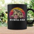Mens Pitbull Dad Smiling Pittie On Vintage Sunset Pitbull Dad Coffee Mug Gifts ideas