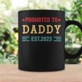 Mens Promoted To Daddy 2023 New Dad Fathers Day Baby Daddy Coffee Mug Gifts ideas
