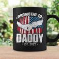 Mens Promoted To Daddy Est 2023 Patriotic Dad To Be Fathers Day Coffee Mug Gifts ideas