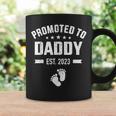 Mens Promoted To New Daddy 2023 Soon To Be Dad Fathers Day Coffee Mug Gifts ideas